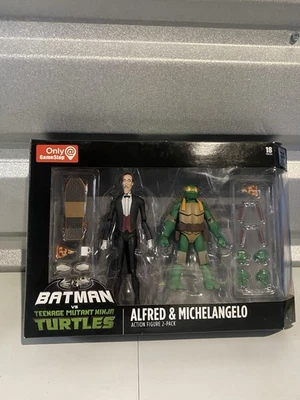 DC Collectibles GameStop Batman VS TMNT Alfred & Michelangelo Action Figure Set - Image 1 of 2