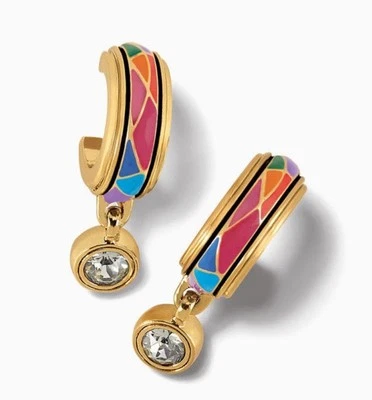 Brincos de argola Brighton COLORMIX Color Mix JEWEL estilo: JA9335 MSRP: US$ 78 novo com etiquetas - Imagem 1 de 2