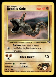Brock's Onix (69) 069/132 Pokemon Eroi della Palestra Unlimited Non Holo (MP) - Foto 1 di 2