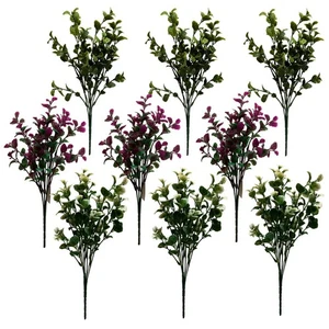 9 x Artificial Mint Bushes 37cm - 3 Colours - Decorative Faux Plants - Picture 1 of 5