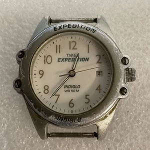 Timex Expedition Indiglo E5 WR 100M sin banda para piezas no funciona sin probar - Imagen 1 de 5