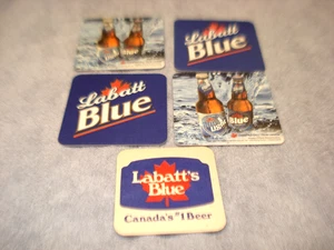 (5) LABATT BLAUE BIERUNTERSETZER. Selten Vintage. Ex Cd. - Bild 1 von 2