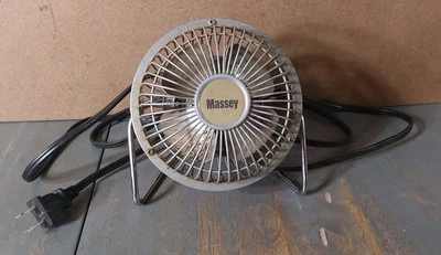 Massey Model MF- 4 All Metal 4" Tilting Personal Fan 120v Working 1 Speed - Image 1 of 4