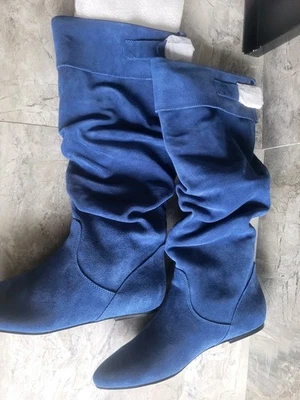 Botas para mujer TYLLER by Steven Madden azules laterales planas holgadas talla 9 B  Foto 1 de 4