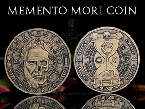 Memento Mori Coin | EDC Reminder Coins | Daily Stoic Coins | Worry Medallion - Picture 1 of 29