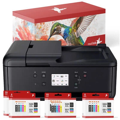 Canon PIXMA TR7650 Multifunktionsdrucker mit kompatiblen realink XXL Tinten - Bild 1 von 4