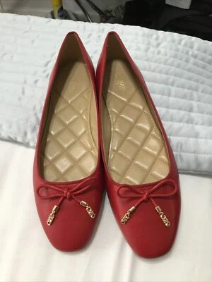Michael Kors Talla 9.5 Rojo Ballet Pisos Foto 1 de 4
