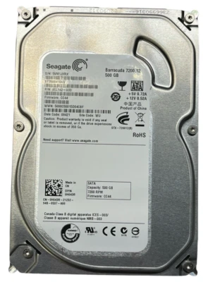 Seagate Barracuda 7200RPM 3.5 SATA 500GB Hard Drive ST3500418AS 9Sl142-033 - Image 1 of 4
