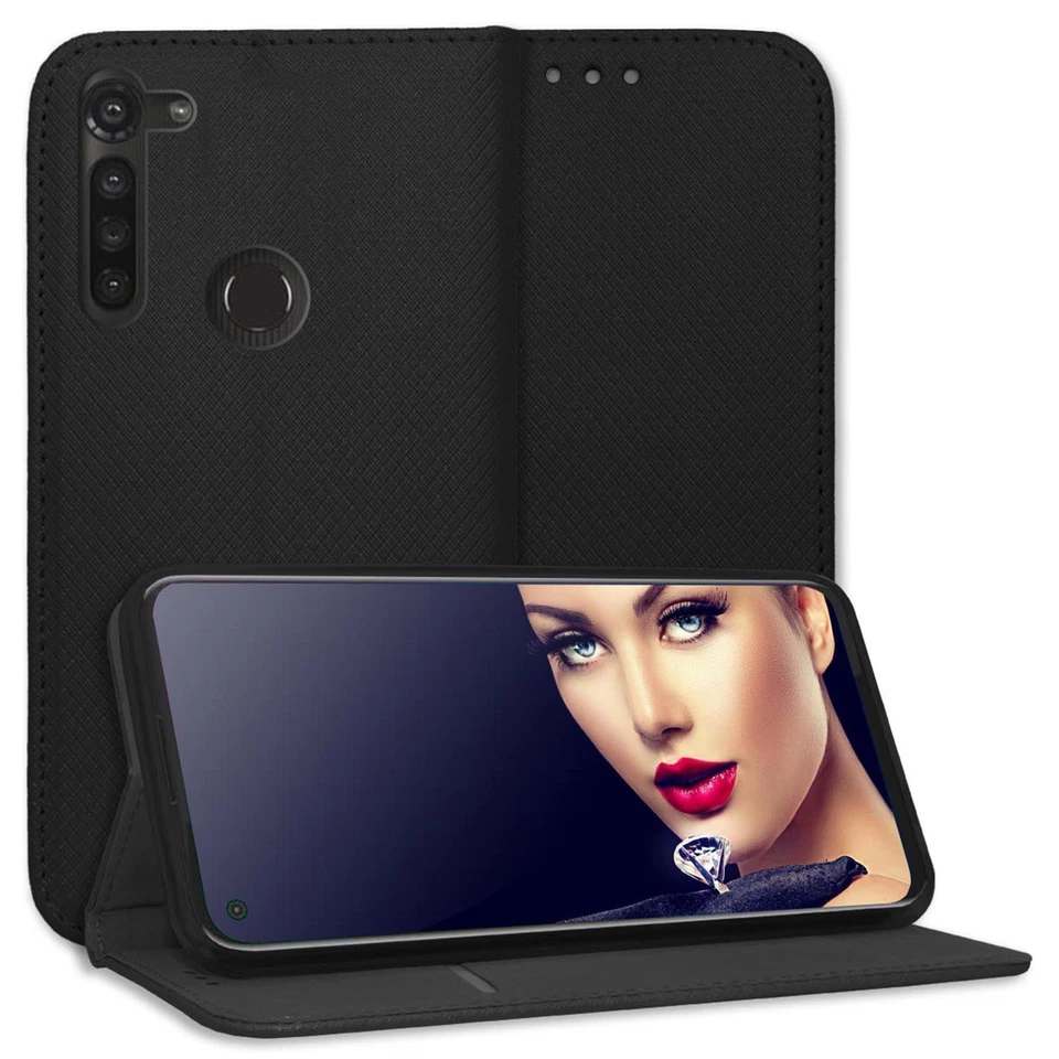 MTB MORE ENERGY Custodia protettiva a libro per Motorola Moto G8 Power Cover Bookstyle Case nero