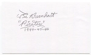 Vic Barnhart Signed 3x5 Index Card Autographed Signature Pittsburgh Pirates MLB - Picture 1 of 2