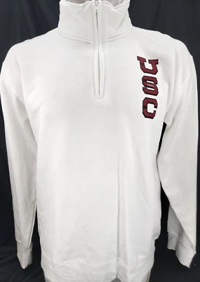 NEW South Carolina Gamecocks Champion LS White 1/4 Zip Sweatshirt Men's L - Image 1 of 4