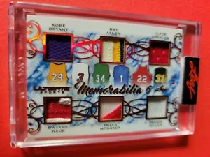 KOBE BRYANT DWYANE WADE REGGIE MILLER TRACY MCGRADY ALLEN JERSEY CARD #3/4 LEAF - Picture 1 of 2