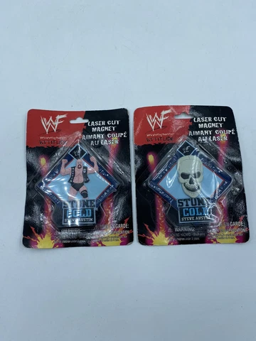Vintage - Cold Stone Steve Austin - Laser Cut Magnet - Two Pack - Wrestling Cover