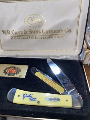 Case XX 2013 Babe Ruth Commemorative Yellow Delrin Trapper Knife In Black Case - Image 1 of 4