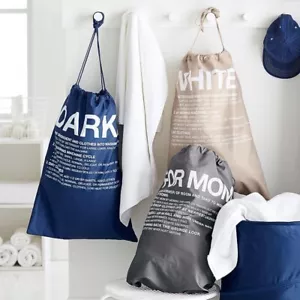 Set di 3 sacchetti per bucato porta a casa con coulisse dormitorio fienile in ceramica NUOVI - Foto 1 di 7