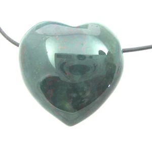Herz gebohrt Heliotrop 30 mm - Bild 1 von 4