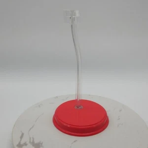 Barbie Model Muse Doll Display Stand Clear Post Red Base 2024 Holiday Mattel D31 - Picture 1 of 8