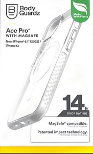 BodyGuardz Ace Pro with MagSafe Case - iPhone 14/13 - Clear - Picture 1 of 3