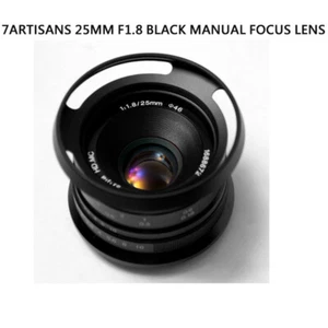 7artisans 25mm F1.8 Black Manual Focus LENS for Canon EOS M EF-M Camera - Picture 1 of 6