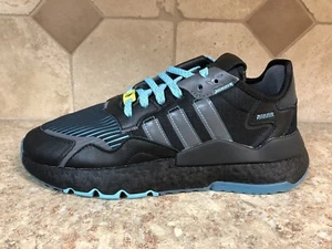 New Adidas x Ninja Nite Jogger ‘Time In’ Black Pink Blue Mens Size 8 Q47198 - Picture 1 of 6
