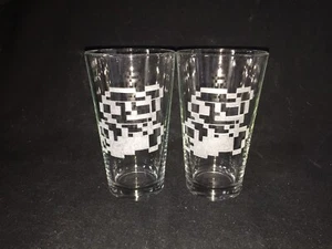 Etched Nintendo NES 8 Bit Mario Hand Etched (with a Dremel) Pint Glasses! - Picture 1 of 5
