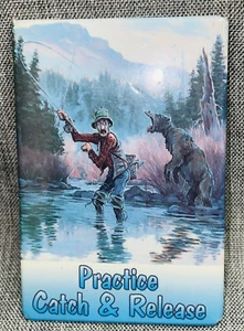 Imán de nevera cómico Mike Scovel de colección Practice Catch & Release Leanin’ Tree - Imagen 1 de 10