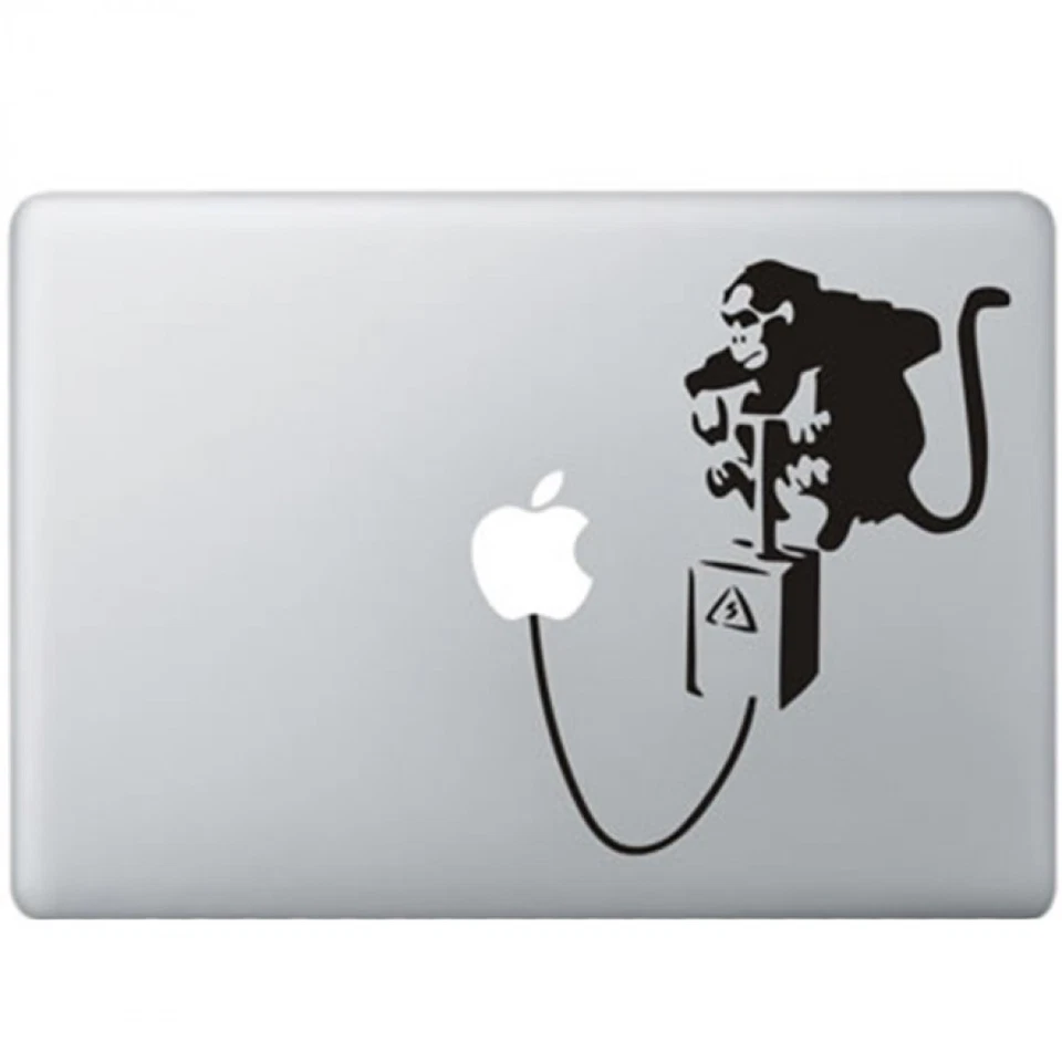 MacBook 13" 15" Banksy Monkey explosion decal sticker (pre-2016 MB Pro/Air only) - Image 1 of 1