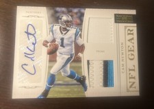 Cam Newton 2012 Panini National Treasures NFL Gear Game 2 PATCH AUTOGRAPH #3/10