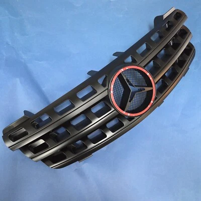 PARRILLA DELANTERA NEGRA MATE PARA MERCEDES BENZ PRE-FACELIFT 2005-2008 W164 ML CLASE M Foto 1 de 4