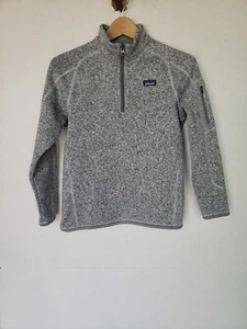 PATAGONIA GIRL'S HALF ZIP BETTER SWEATER GREY XL 14 - Picture 1 of 8