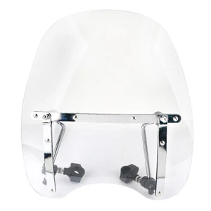 Clear motorcycle windshield Universal for Harley Honda Suzuki 7/8' 1'' Handlebar - Picture 1 of 9