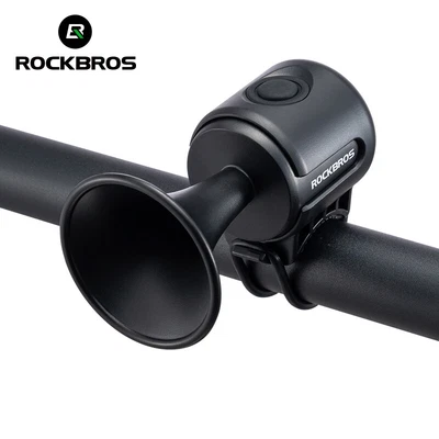 ROCKBROS Electronic Bike Bell 120 dB Bicycle Super-Loud Electronic Siren Horn - Image 1 of 4