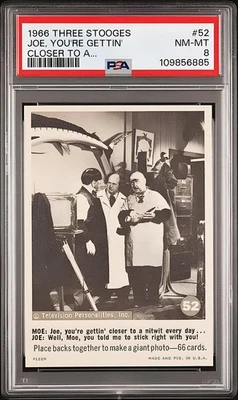 1966 The 3 Stooges #52 Joe You're Gettin' Closer To ... PSA 8 NM-MT - Image 1 of 2