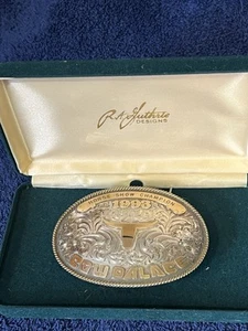 Vintage 1993 Cow Palace Horse Show Champion Sterlingsilber Trophäe Gürtelschnalle - Bild 1 von 5