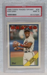 1988 Topps negociado Tiffany Ron Gant #39 PSA como nuevo 9 Altanta Braves - Imagen 1 de 2