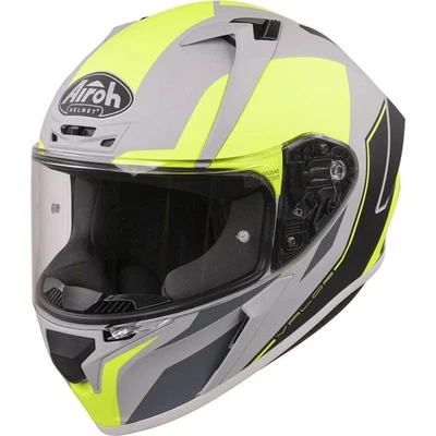 AIROH VALOR WINGS YELLOW GREY FULL FACE MOTORCYCLE HELMET ACU GOLD