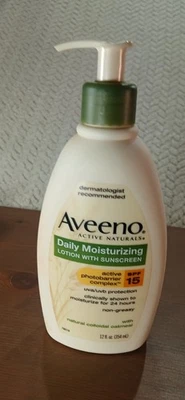 Aveeno Active Naturals Daily Moisturizing Lotion W/Pump Fragrance Free 12 Oz NEW - Image 1 of 4