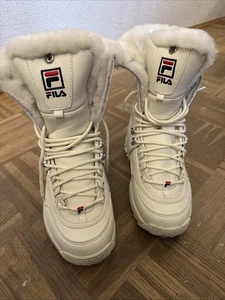 FILA Disruptor Stiefel Damen Winter Mode Stiefel Weiß Größe 38,5 - Bild 1 von 9