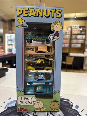 SEALED Racing Champions Street Wheels PEANUTS 5 Pack Die Cast Cars (2000) - Image 1 of 4