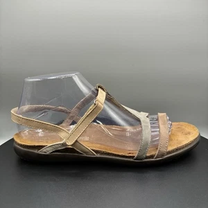 Naot Judith T-Strap Sandals Women’s 10 Stone Light Gray Beige Slip On - Picture 1 of 8