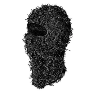Maschera da sci Distressed maglia integrale Fuzzy Yeat Shiesty Distress per MäN1721 - Foto 1 di 6