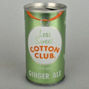 VTG 1970s Cotton Club Less Sweet Ginger Ale Soda Pop Can 12oz Steel Cleveland OH - Bild 1 von 9