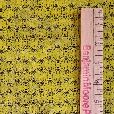 2 yards MODA Eerie Green SPIDERS Halloween 100% Cotton Fabric #30377 Spookie - Image 1 of 4