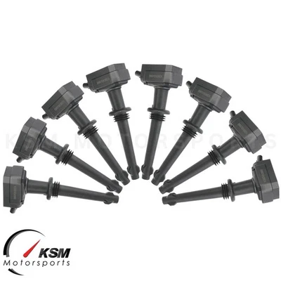 8 Ignition Coils for Jaguar XF XK XKR-S Land Rover LR4 5.0 C2Z18619 AJ811378 - Image 1 of 4