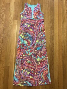 Lilly Pulitzer Girls Mini Emmett Maxi Dress Feelin Groovy Size 10 Multicolor - Picture 1 of 11