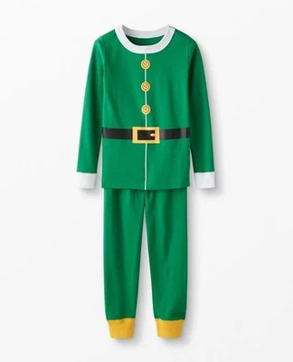 Hanna Andersson long In Organic Cotton Elf Outfit Green 18-24months Or 80cm Pjs - Image 1 of 4