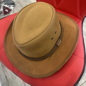 Men’s Barbour Crushable Bushman Hat Leather Strap Size X-Large - Picture 1 of 11