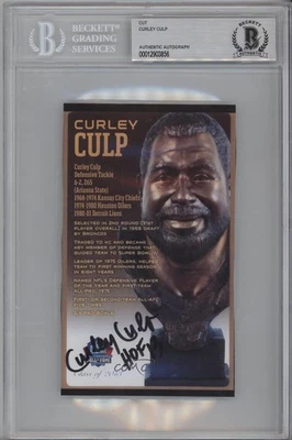 BAS Authenticated Auto Cut Signatures Curley Culp BGS Authentic Auto HOF - Image 1 of 2