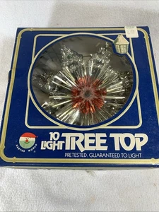 Vintage 1970’s Santa’s World 10 Light Christmas Tree Top Star Decoration - Picture 1 of 9