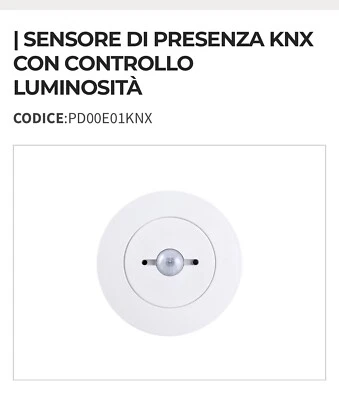SENSORE DI PRESENZA KNX CON CONTROLLO LUMINOSITÀ Eelectron PD00E01KNX - Immagine 1 di 4